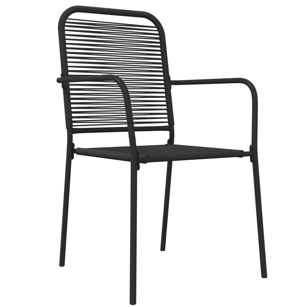 7-delige Tuinset katoenen touw en staal zwart is nu te koop bij PeponiXL, paradijselijk wonen!