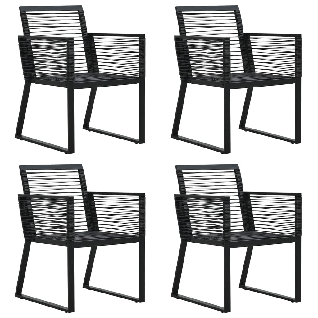 5-delige Tuinset PVC-rattan zwart is nu te koop bij PeponiXL, paradijselijk wonen!