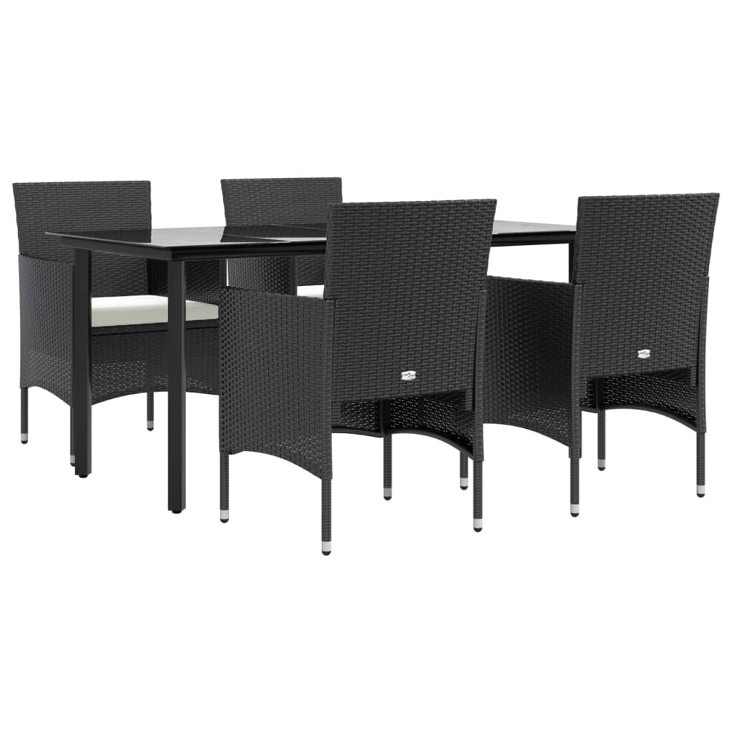 5-delige Tuinset met kussens zwart is nu te koop bij PeponiXL, paradijselijk wonen!