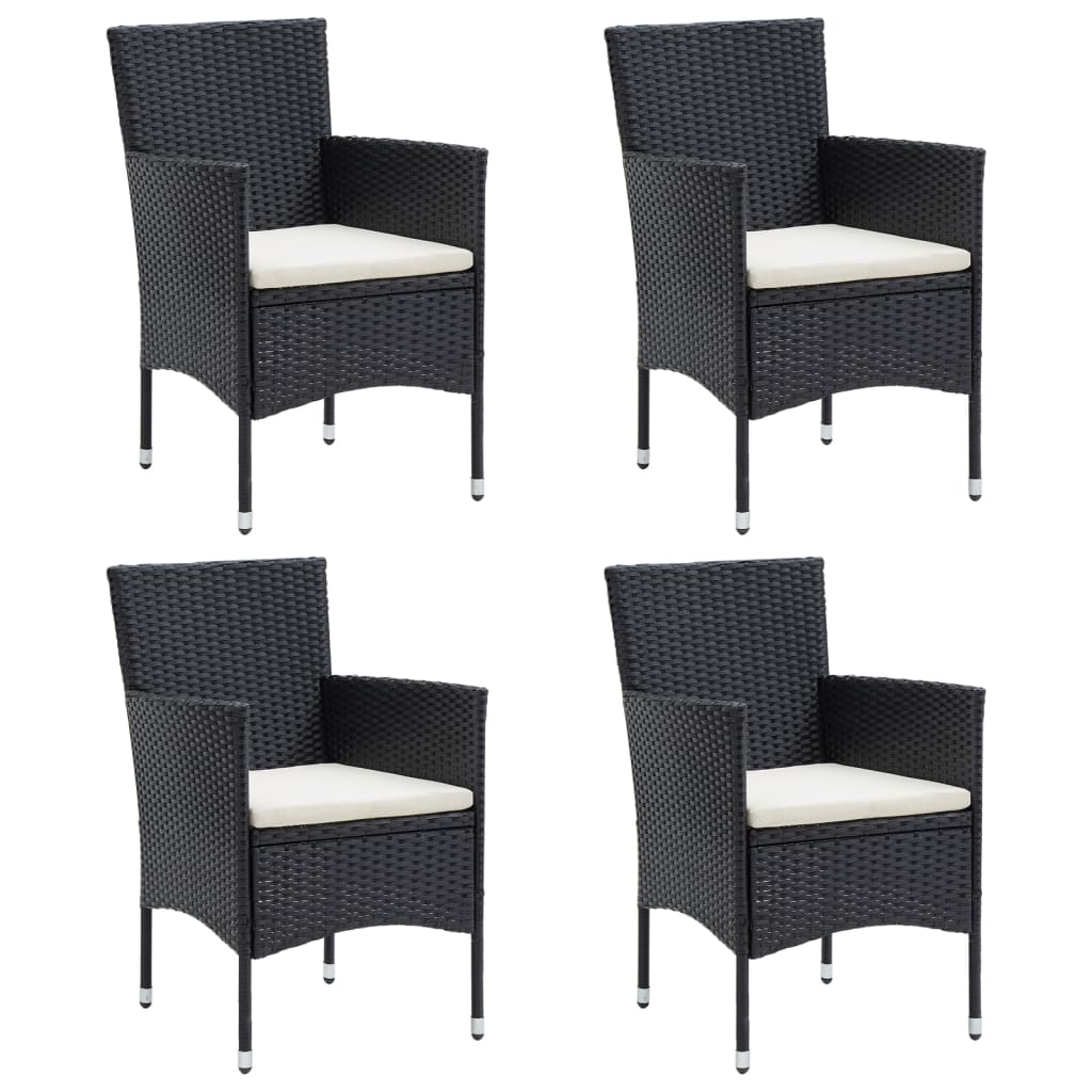 5-delige Tuinset met kussens zwart is nu te koop bij PeponiXL, paradijselijk wonen!