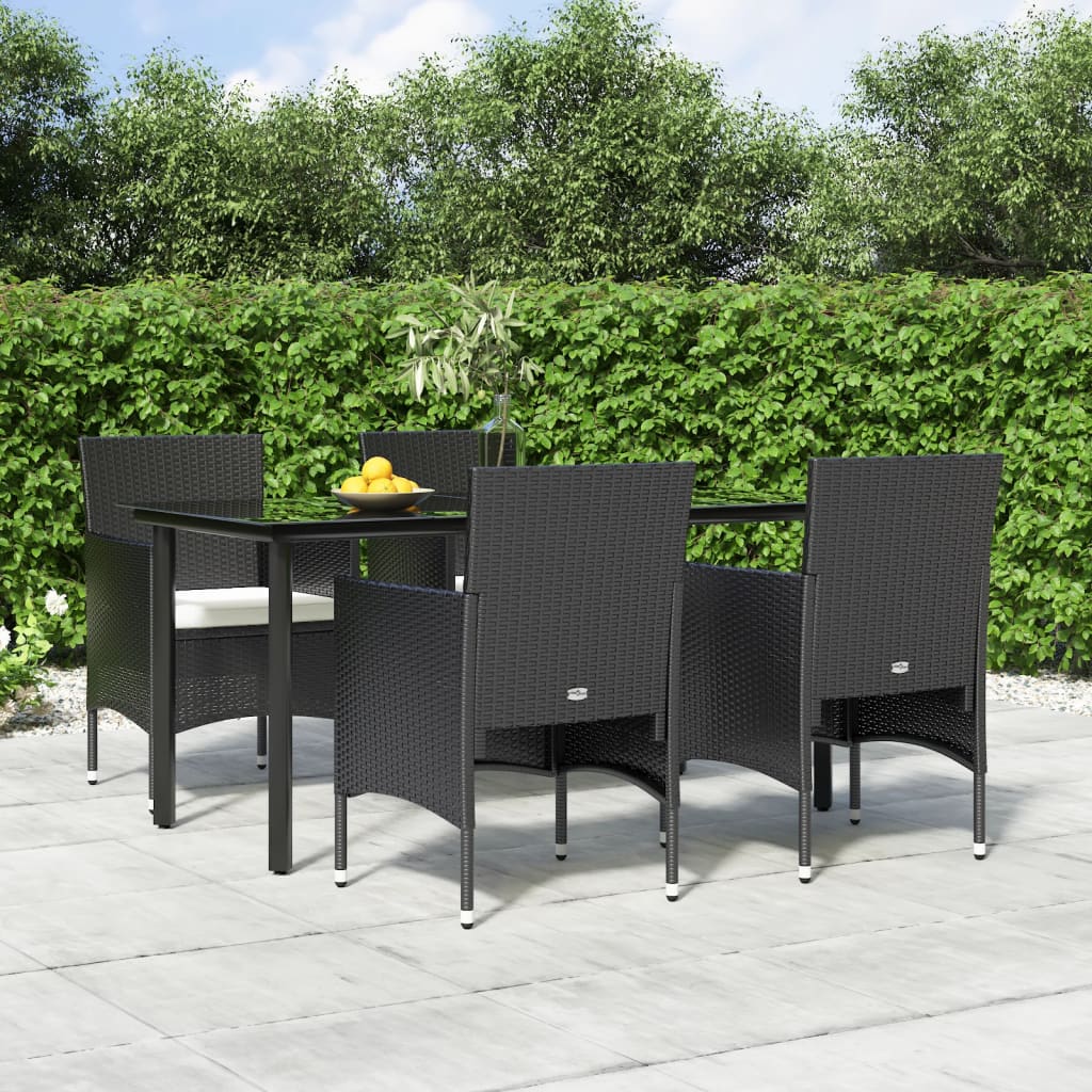 5-delige Tuinset met kussens zwart is nu te koop bij PeponiXL, paradijselijk wonen!