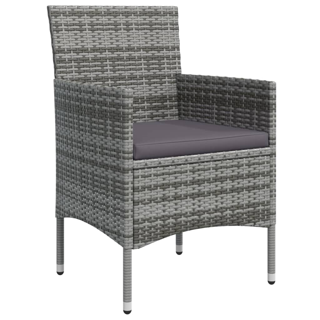 5-delige Tuinset met kussens grijs en zwart is nu te koop bij PeponiXL, paradijselijk wonen!