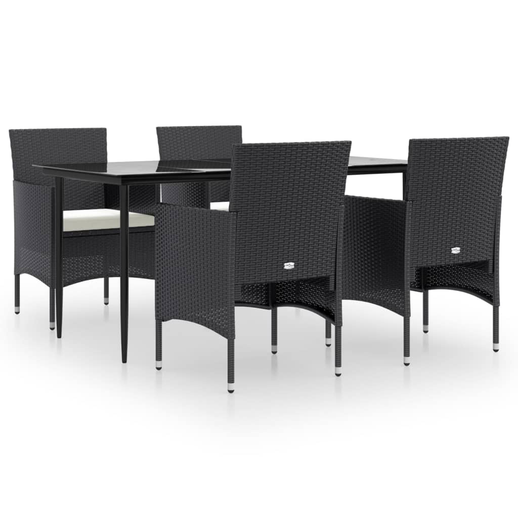 5-delige Tuinset met kussens zwart is nu te koop bij PeponiXL, paradijselijk wonen!