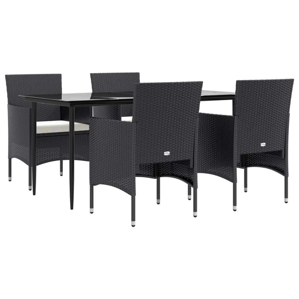 5-delige Tuinset met kussens zwart is nu te koop bij PeponiXL, paradijselijk wonen!
