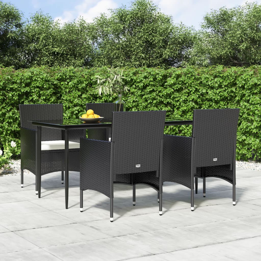 5-delige Tuinset met kussens zwart is nu te koop bij PeponiXL, paradijselijk wonen!