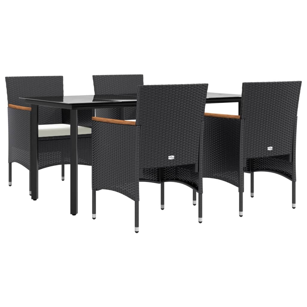 5-delige Tuinset met kussens zwart is nu te koop bij PeponiXL, paradijselijk wonen!