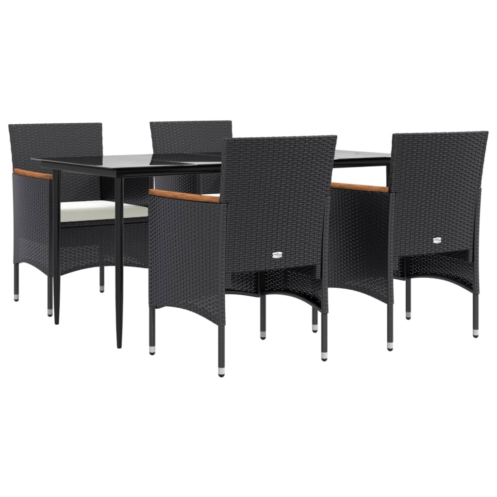 5-delige Tuinset met kussens zwart is nu te koop bij PeponiXL, paradijselijk wonen!