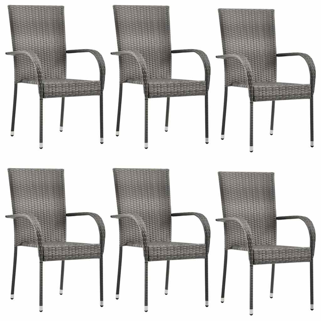 7-delige Tuinset poly rattan grijs is nu te koop bij PeponiXL, paradijselijk wonen!