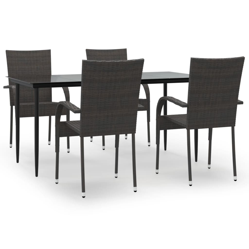 5-delige Tuinset poly rattan bruin is nu te koop bij PeponiXL, paradijselijk wonen!