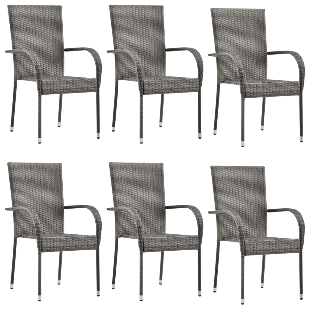 7-delige Tuinset poly rattan grijs is nu te koop bij PeponiXL, paradijselijk wonen!