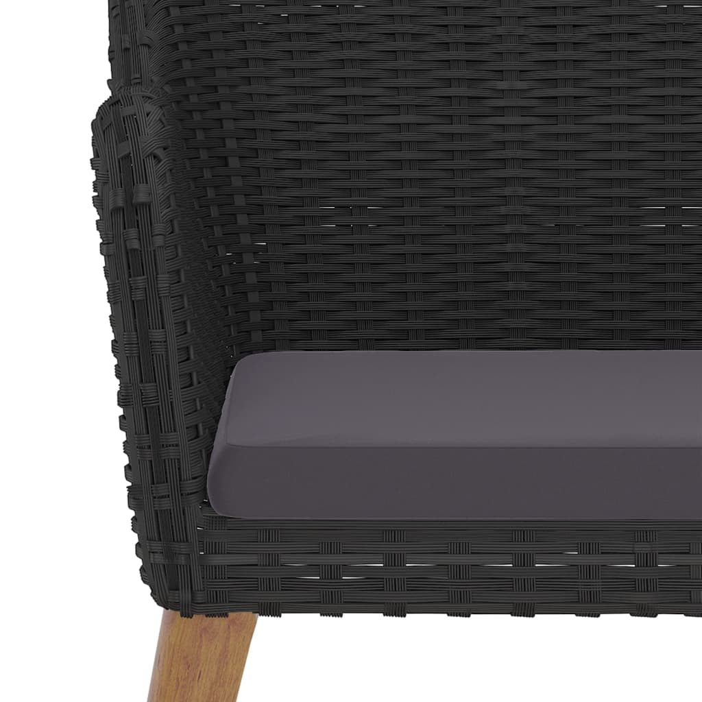 5-delige Tuinset met kussens zwart is nu te koop bij PeponiXL, paradijselijk wonen!