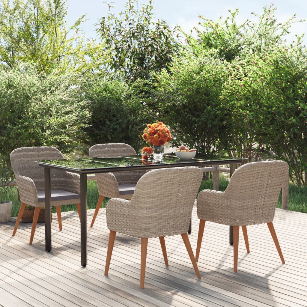 5-delige Tuinset met kussens bruin is nu te koop bij PeponiXL, paradijselijk wonen!
