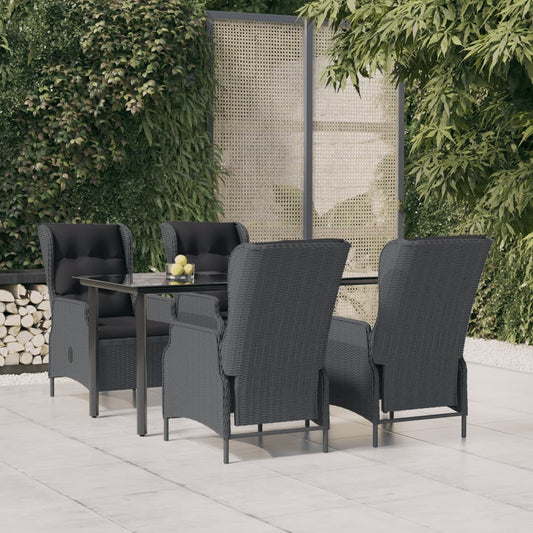 5-delige Tuinset poly rattan donkergrijs is nu te koop bij PeponiXL, paradijselijk wonen!