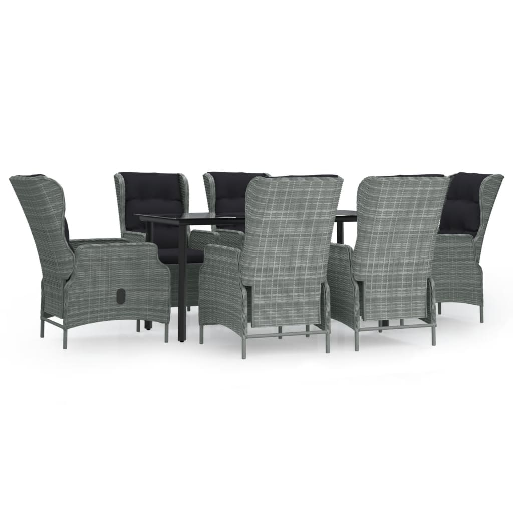 7-delige Tuinset poly rattan lichtgrijs is nu te koop bij PeponiXL, paradijselijk wonen!