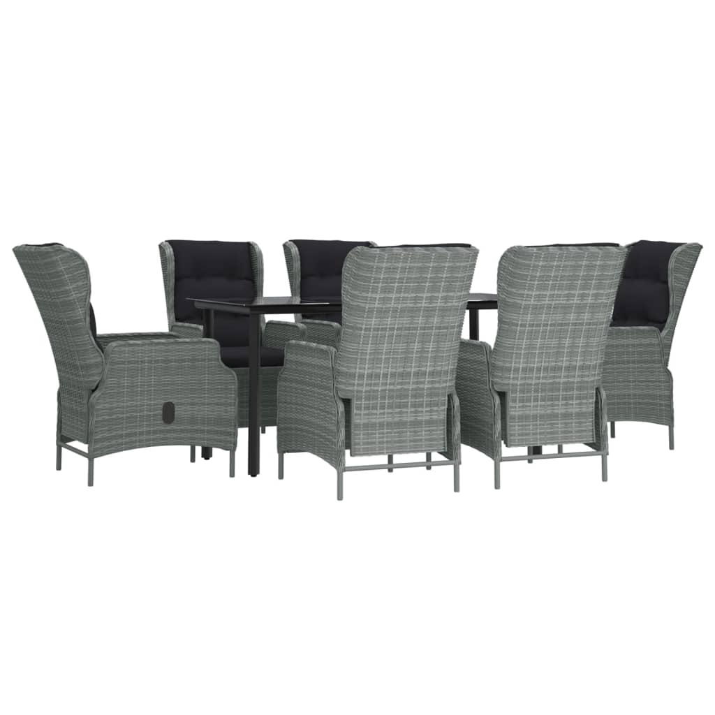 7-delige Tuinset poly rattan lichtgrijs is nu te koop bij PeponiXL, paradijselijk wonen!