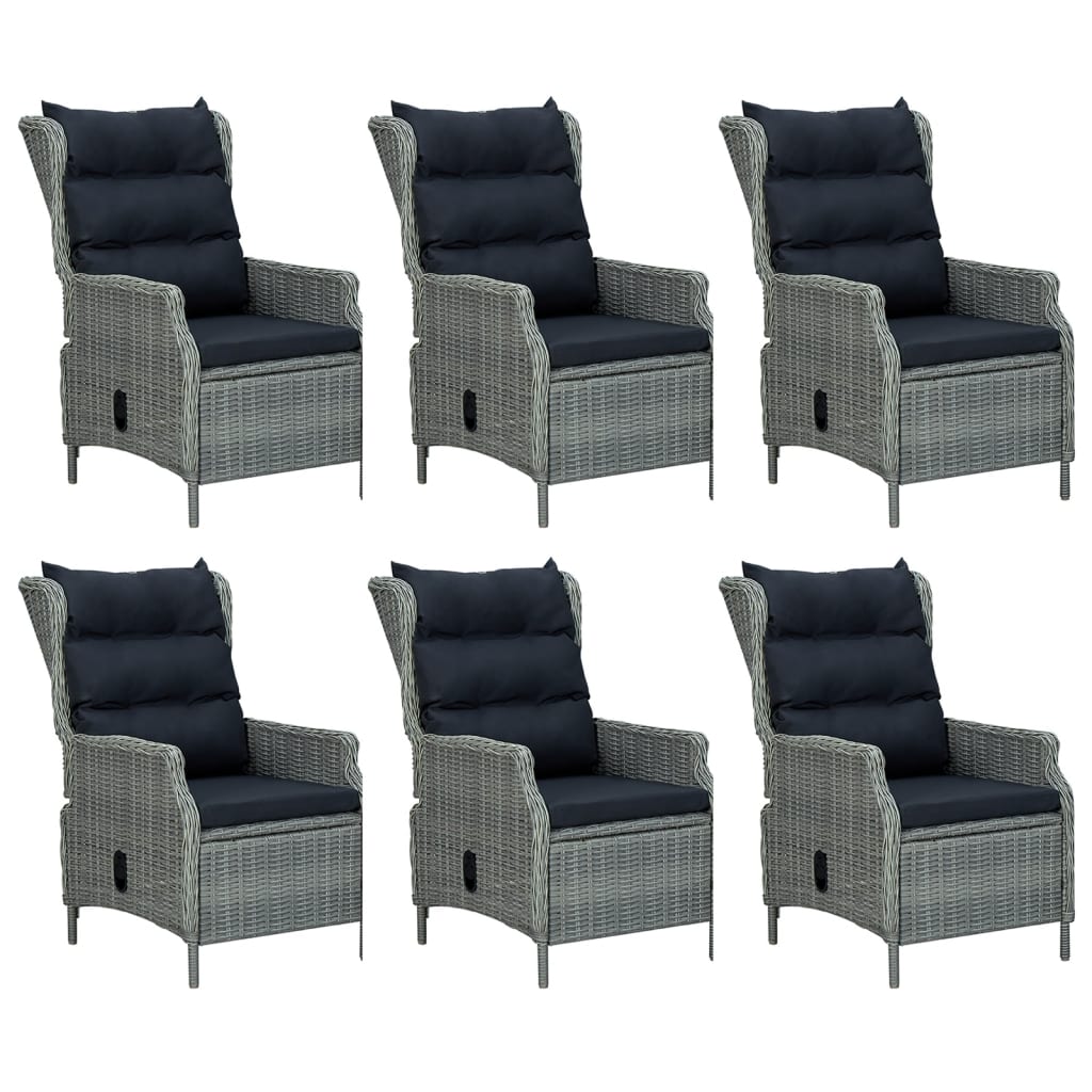7-delige Tuinset poly rattan lichtgrijs is nu te koop bij PeponiXL, paradijselijk wonen!