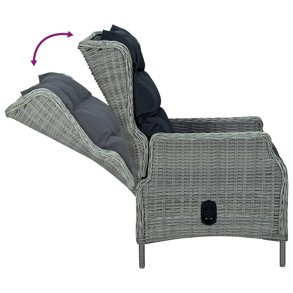 7-delige Tuinset poly rattan lichtgrijs is nu te koop bij PeponiXL, paradijselijk wonen!