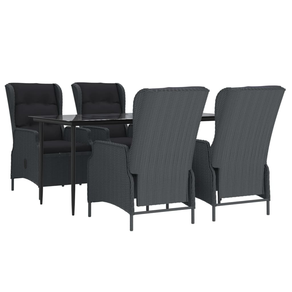 5-delige Tuinset poly rattan donkergrijs is nu te koop bij PeponiXL, paradijselijk wonen!