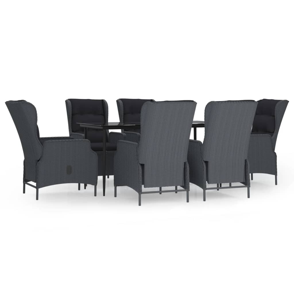 7-delige Tuinset poly rattan donkergrijs is nu te koop bij PeponiXL, paradijselijk wonen!
