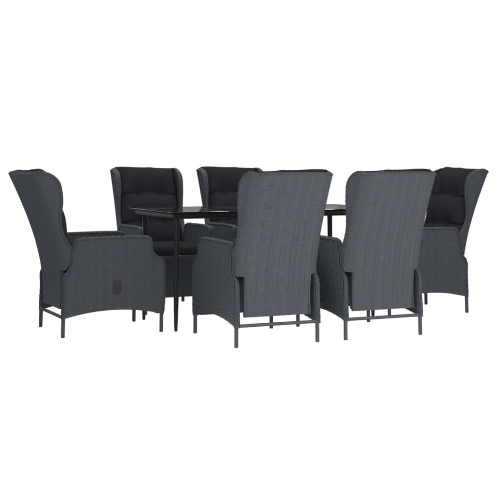 7-delige Tuinset poly rattan donkergrijs is nu te koop bij PeponiXL, paradijselijk wonen!