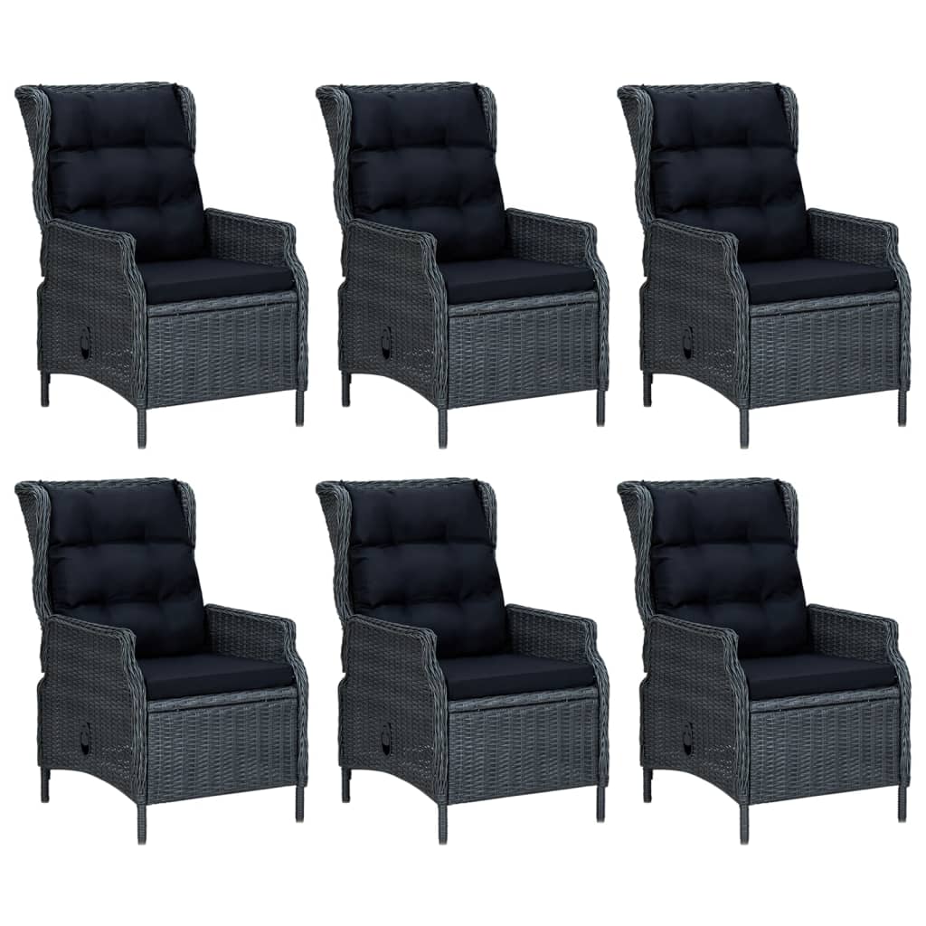 7-delige Tuinset poly rattan donkergrijs is nu te koop bij PeponiXL, paradijselijk wonen!
