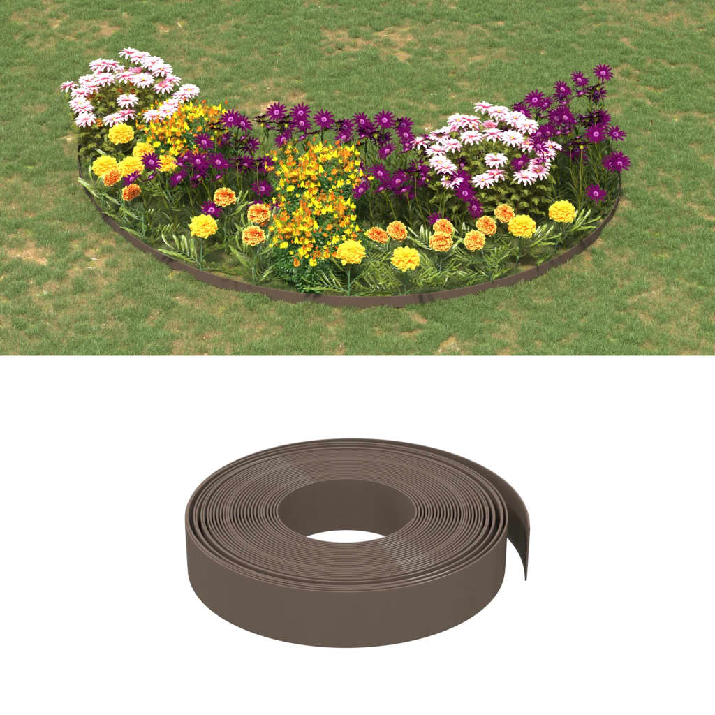 Tuinrand 10 m 10 cm polyetheen bruin is nu te koop bij PeponiXL, paradijselijk wonen!