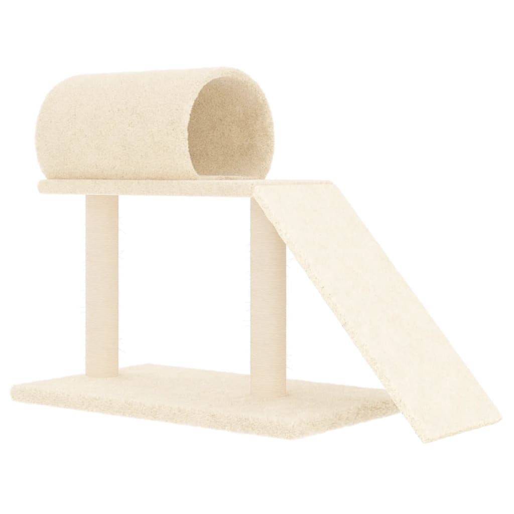 Kattenmeubel met tunnel en ladder 55,5 cm crèmekleurig is nu te koop bij PeponiXL, paradijselijk wonen!