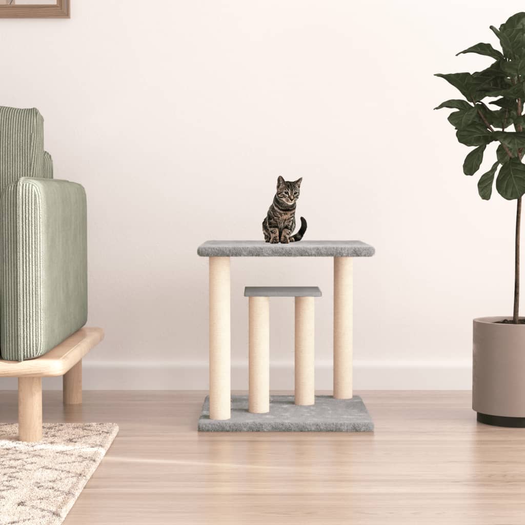 Krabpaal met platforms 50 cm lichtgrijs is nu te koop bij PeponiXL, paradijselijk wonen!