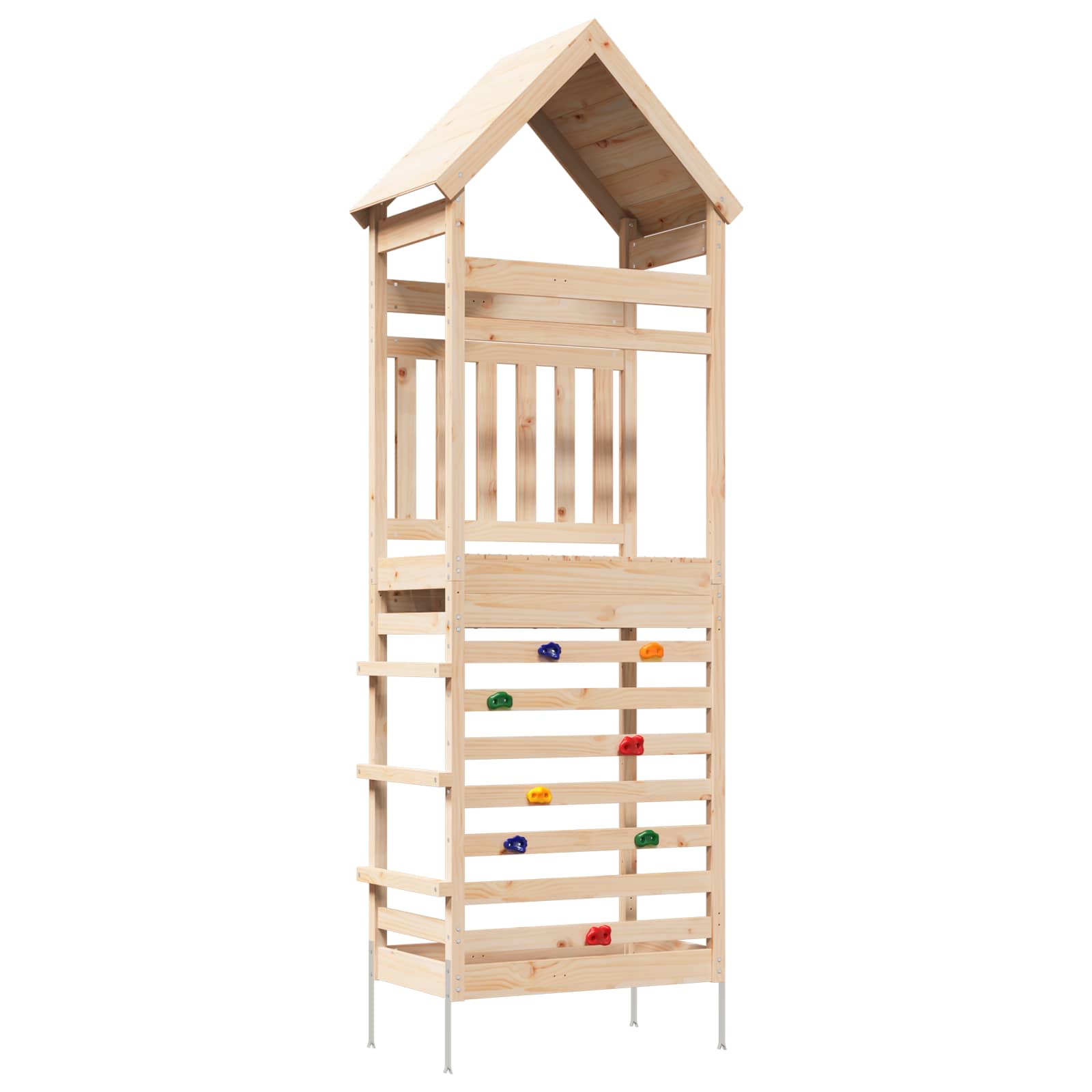 Buiten Speeltoren Naturel 53 x 85 x 264 cm Massief grenenhout is nu te koop bij PeponiXL, paradijselijk wonen!