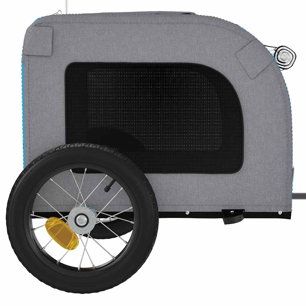 Hondenfietstrailer oxford stof en ijzer blauw en grijs is nu te koop bij PeponiXL, paradijselijk wonen!
