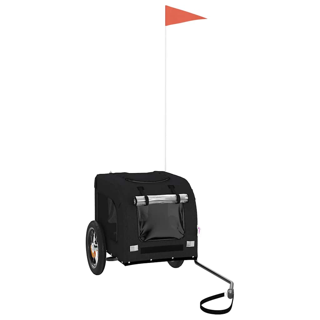 Hondenfietstrailer oxford stof en ijzer zwart is nu te koop bij PeponiXL, paradijselijk wonen!