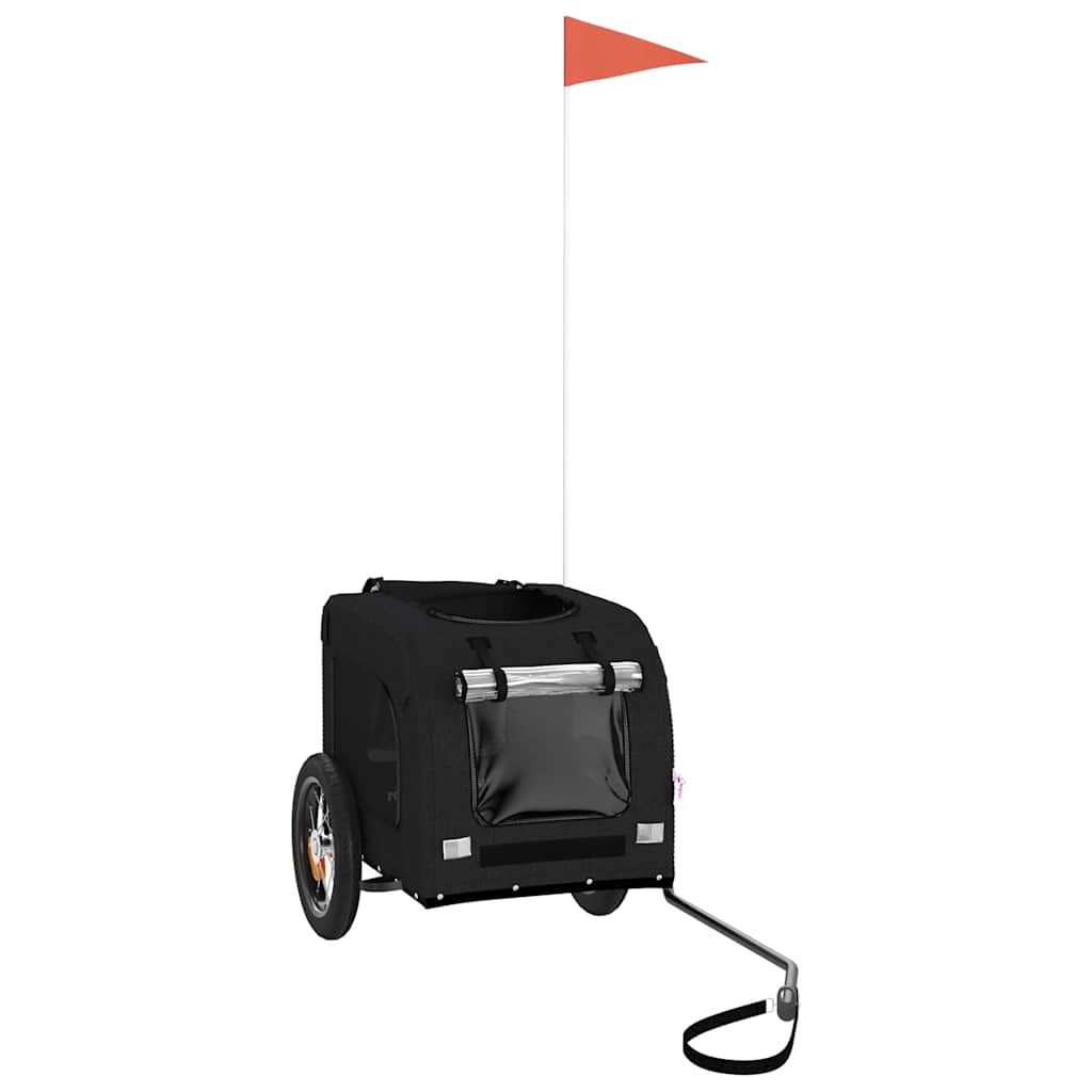 Hondenfietstrailer oxford stof en ijzer zwart is nu te koop bij PeponiXL, paradijselijk wonen!