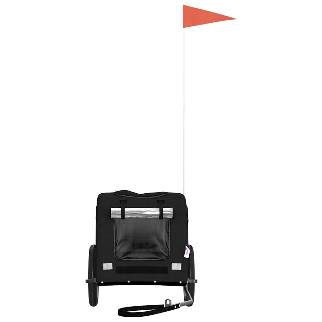 Hondenfietstrailer oxford stof en ijzer zwart is nu te koop bij PeponiXL, paradijselijk wonen!