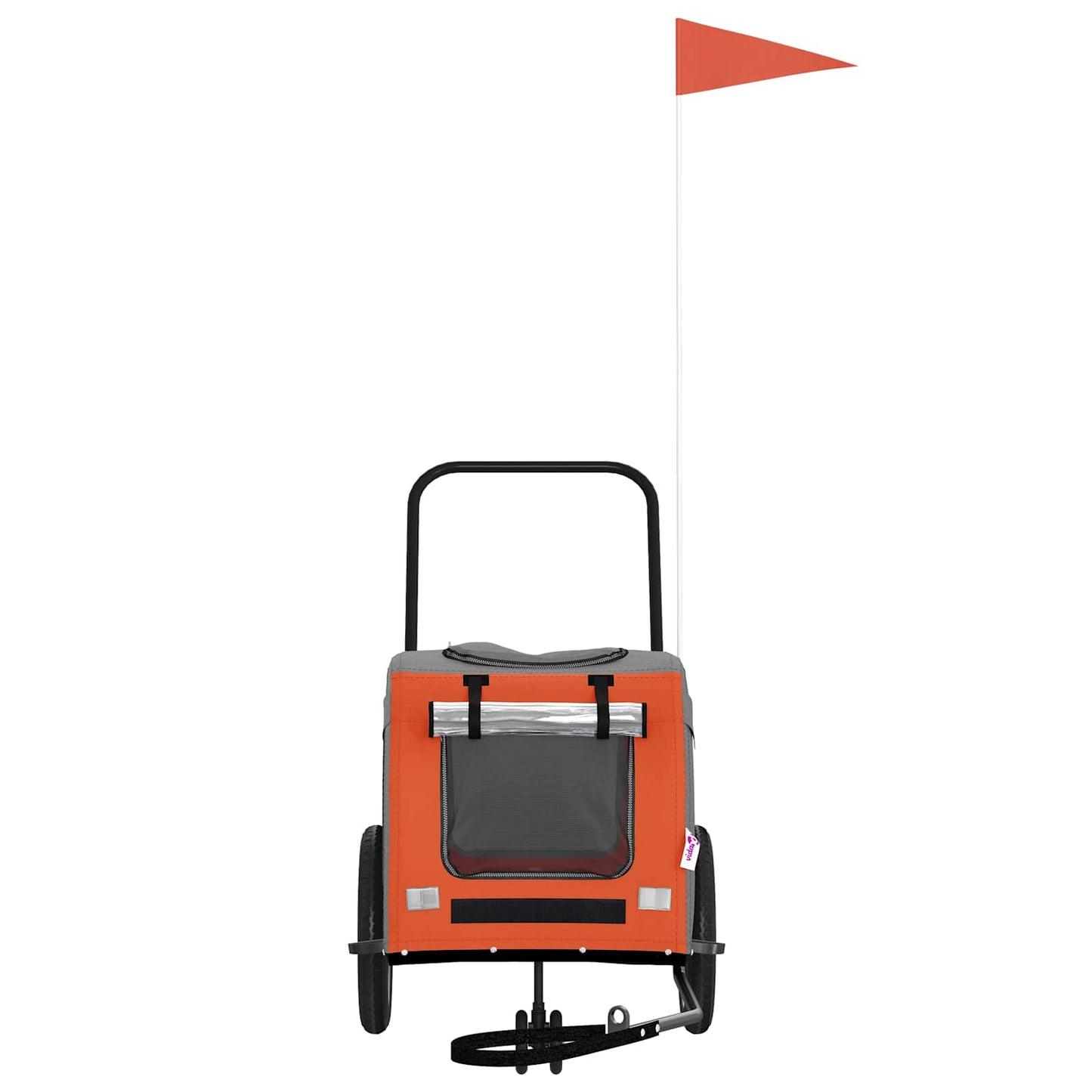 Fietskar voor huisdieren Oranje en Grijs 125 x 53 x 54 cm is nu te koop bij PeponiXL, paradijselijk wonen!