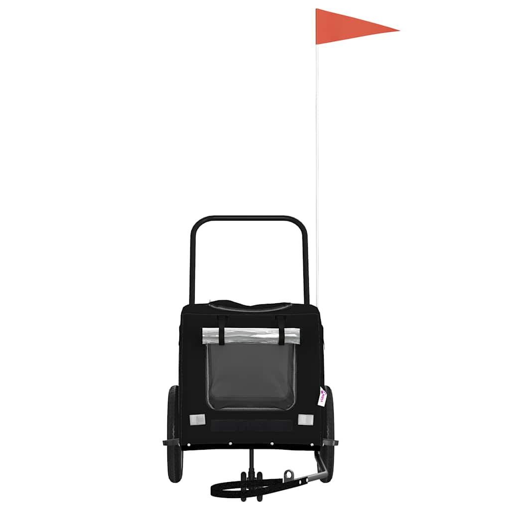 Fietskar voor huisdieren met opslag Zwart 124,5 x 63,5 x 53 cm is nu te koop bij PeponiXL, paradijselijk wonen!