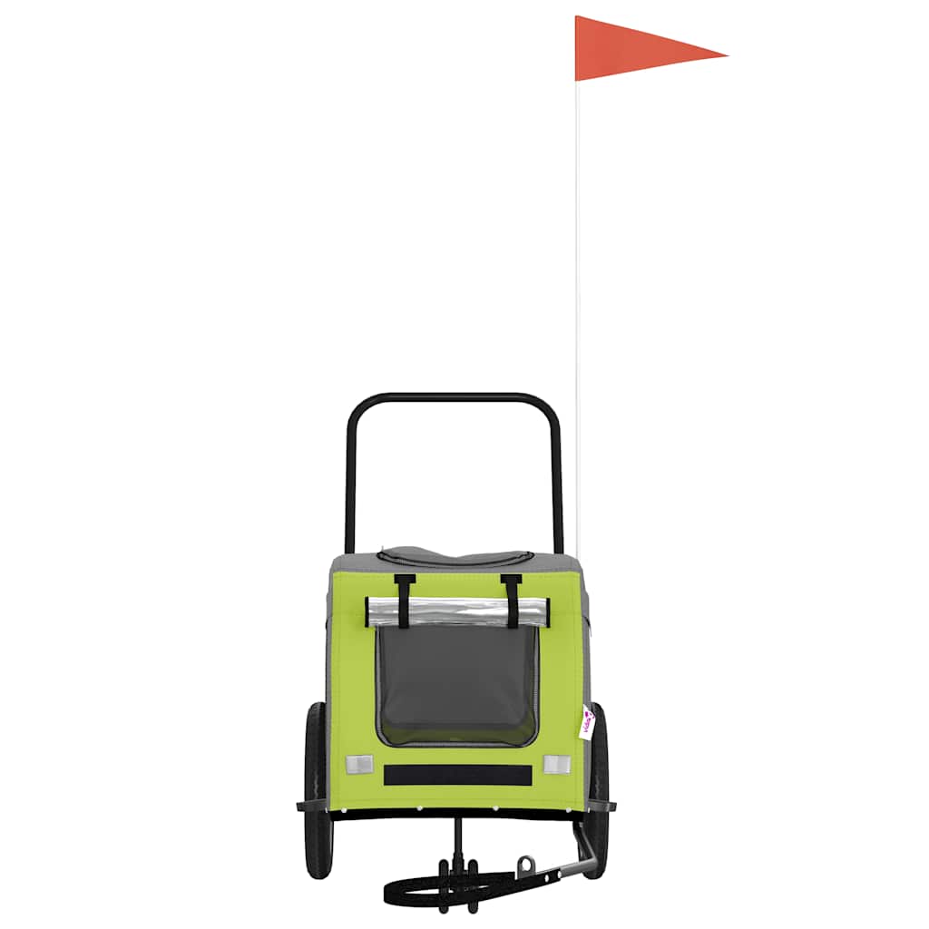 Fietskar voor huisdieren Groen en rood 124,5 x 63,5 x 53 cm is nu te koop bij PeponiXL, paradijselijk wonen!