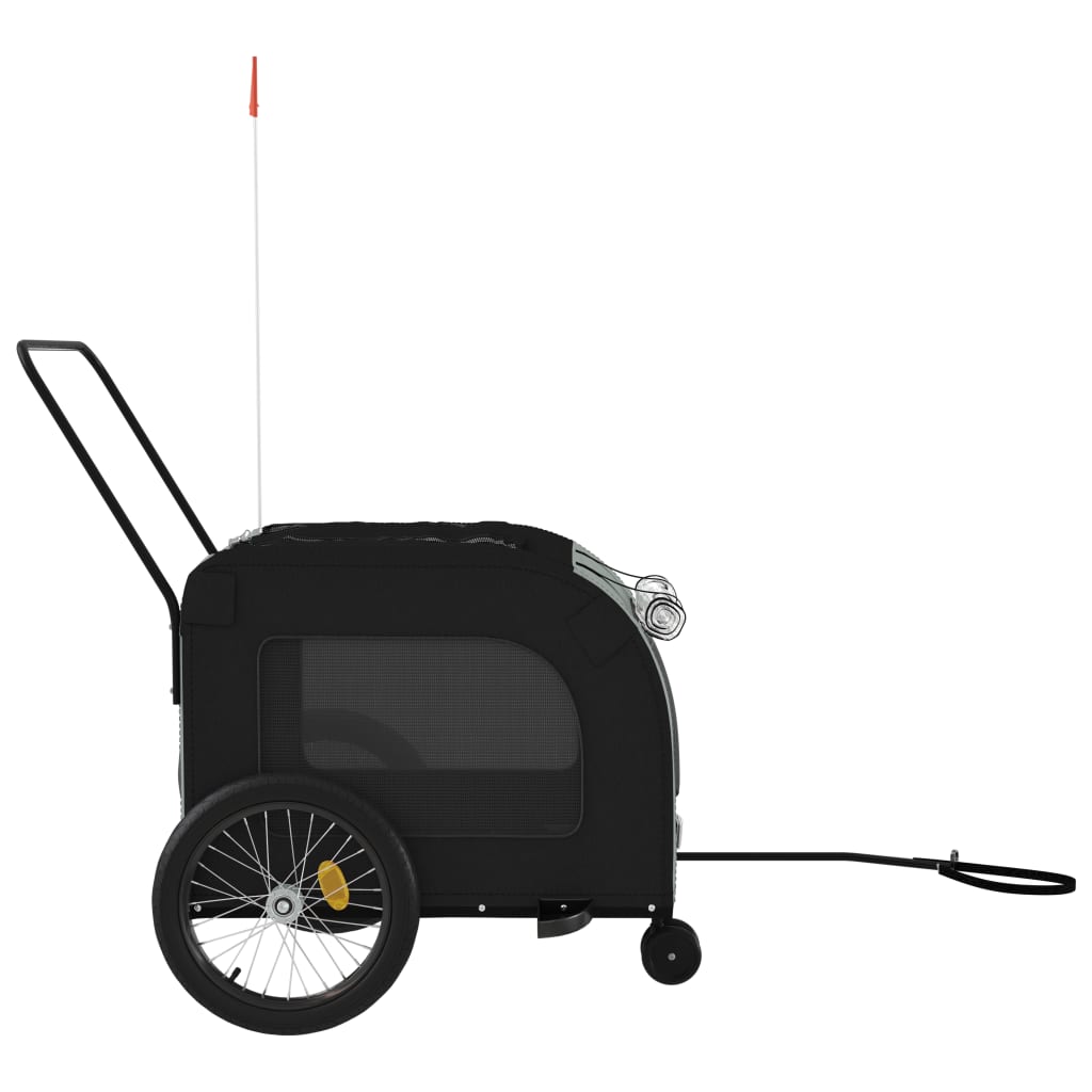 Hondenfietstrailer oxford stof en ijzer zwart en grijs is nu te koop bij PeponiXL, paradijselijk wonen!