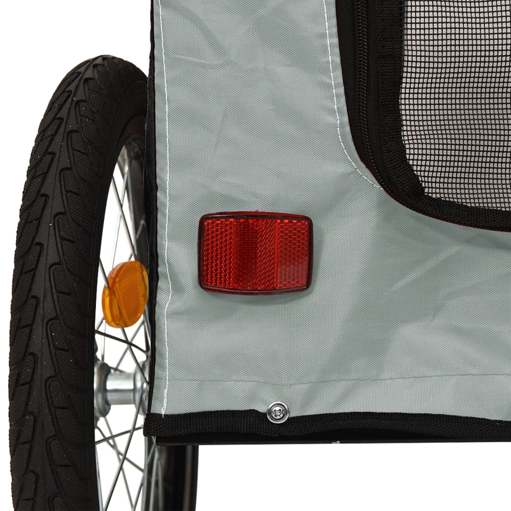 Hondenfietstrailer oxford stof en ijzer zwart en grijs is nu te koop bij PeponiXL, paradijselijk wonen!