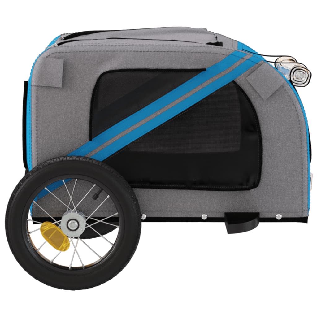 Hondenfietstrailer oxford stof en ijzer blauw en grijs is nu te koop bij PeponiXL, paradijselijk wonen!
