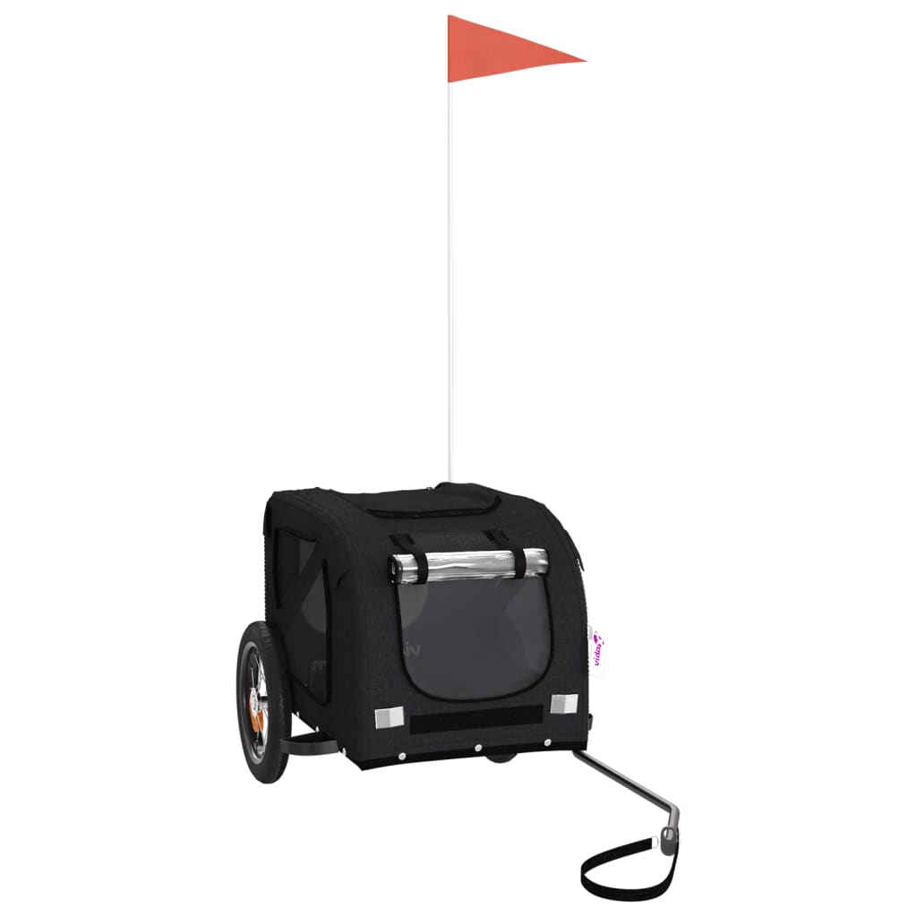 Hondenfietstrailer oxford stof en ijzer zwart is nu te koop bij PeponiXL, paradijselijk wonen!