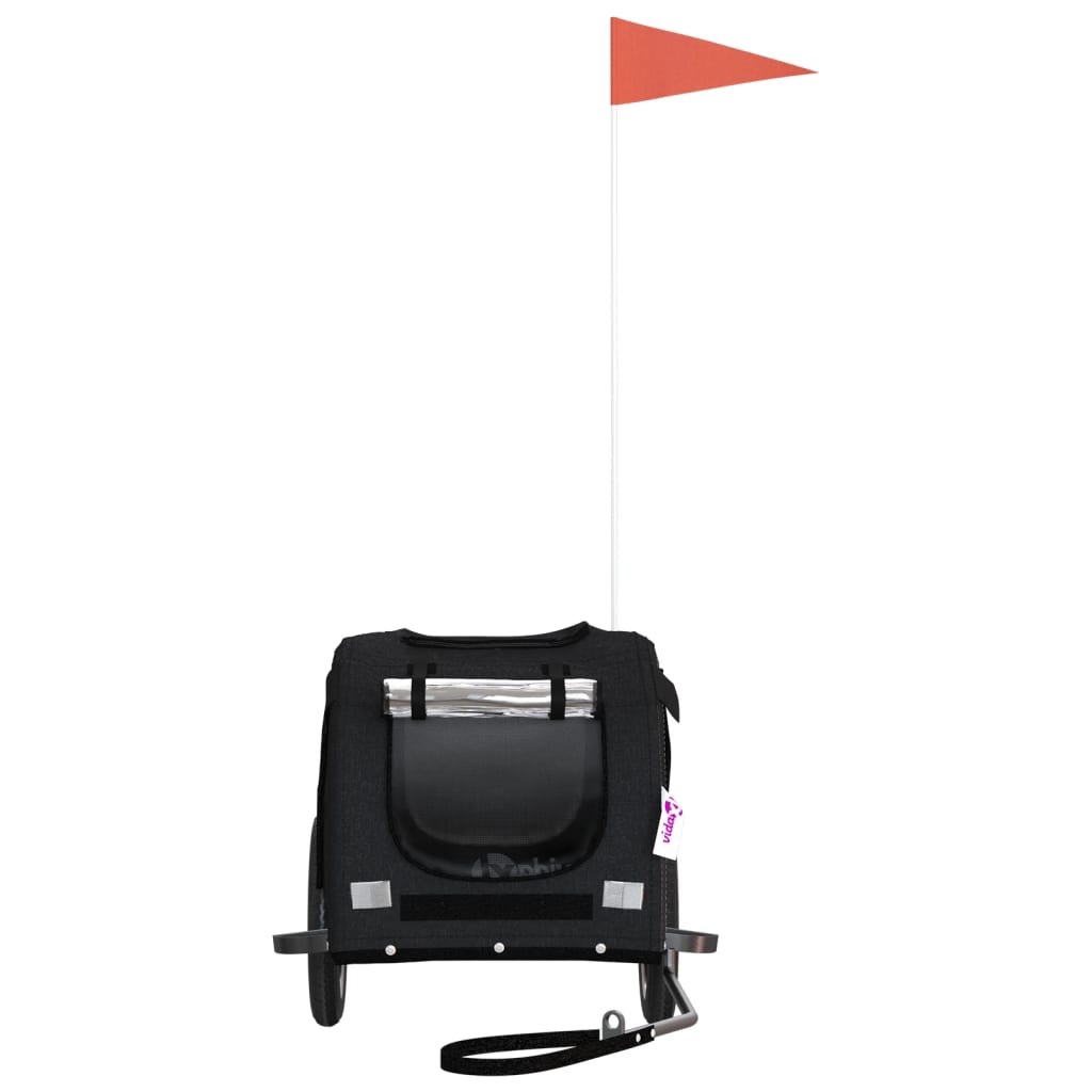 Hondenfietstrailer oxford stof en ijzer zwart is nu te koop bij PeponiXL, paradijselijk wonen!