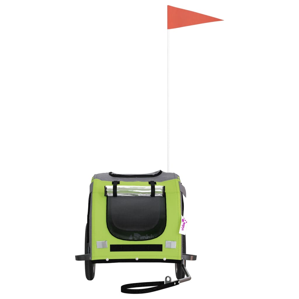 Hondenfietstrailer oxford stof en ijzer groen en grijs is nu te koop bij PeponiXL, paradijselijk wonen!