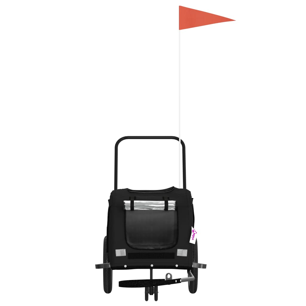 Hondenfietstrailer oxford stof en ijzer zwart is nu te koop bij PeponiXL, paradijselijk wonen!