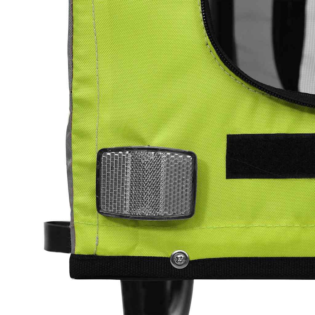 Fietskar voor huisdieren, groen en grijs Oxford-stof en ijzer is nu te koop bij PeponiXL, paradijselijk wonen!