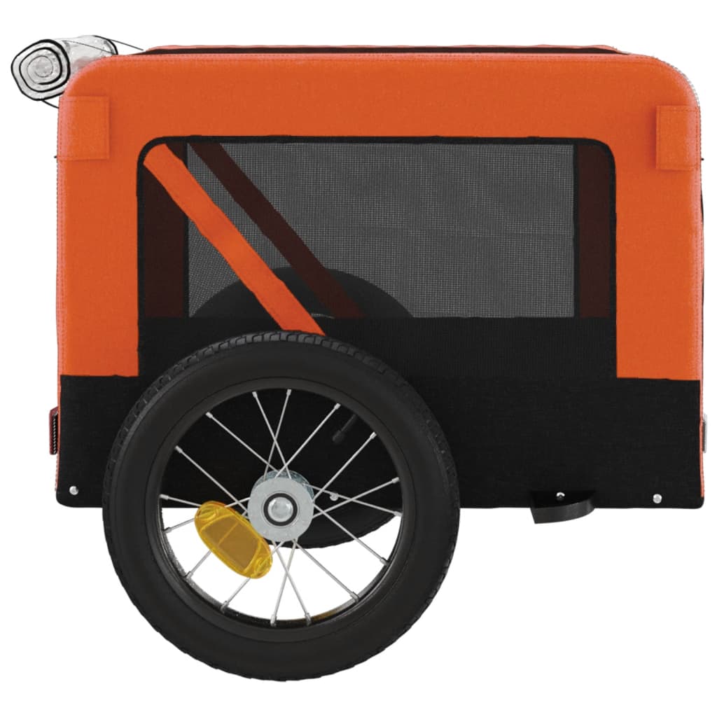 Hondenfietstrailer oxford stof en ijzer oranje en zwart is nu te koop bij PeponiXL, paradijselijk wonen!