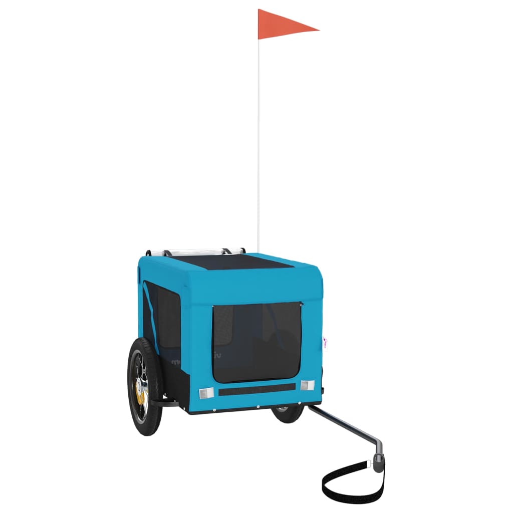 Hondenfietstrailer oxford stof en ijzer blauw en zwart is nu te koop bij PeponiXL, paradijselijk wonen!