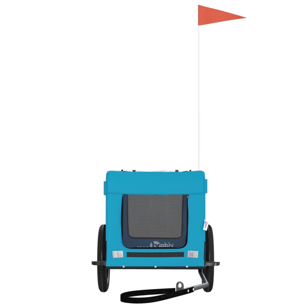 Hondenfietstrailer oxford stof en ijzer blauw en zwart is nu te koop bij PeponiXL, paradijselijk wonen!