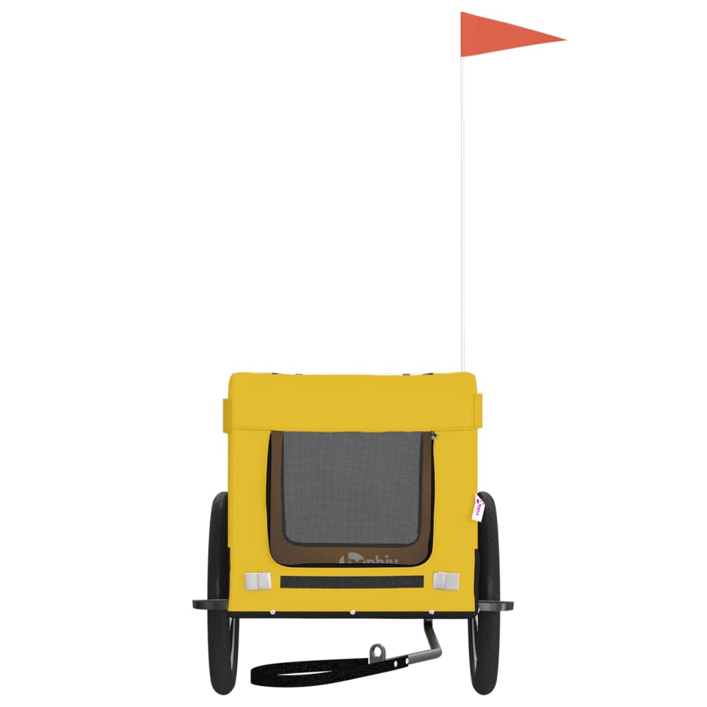 Hondenfietstrailer oxford stof en ijzer geel en zwart is nu te koop bij PeponiXL, paradijselijk wonen!