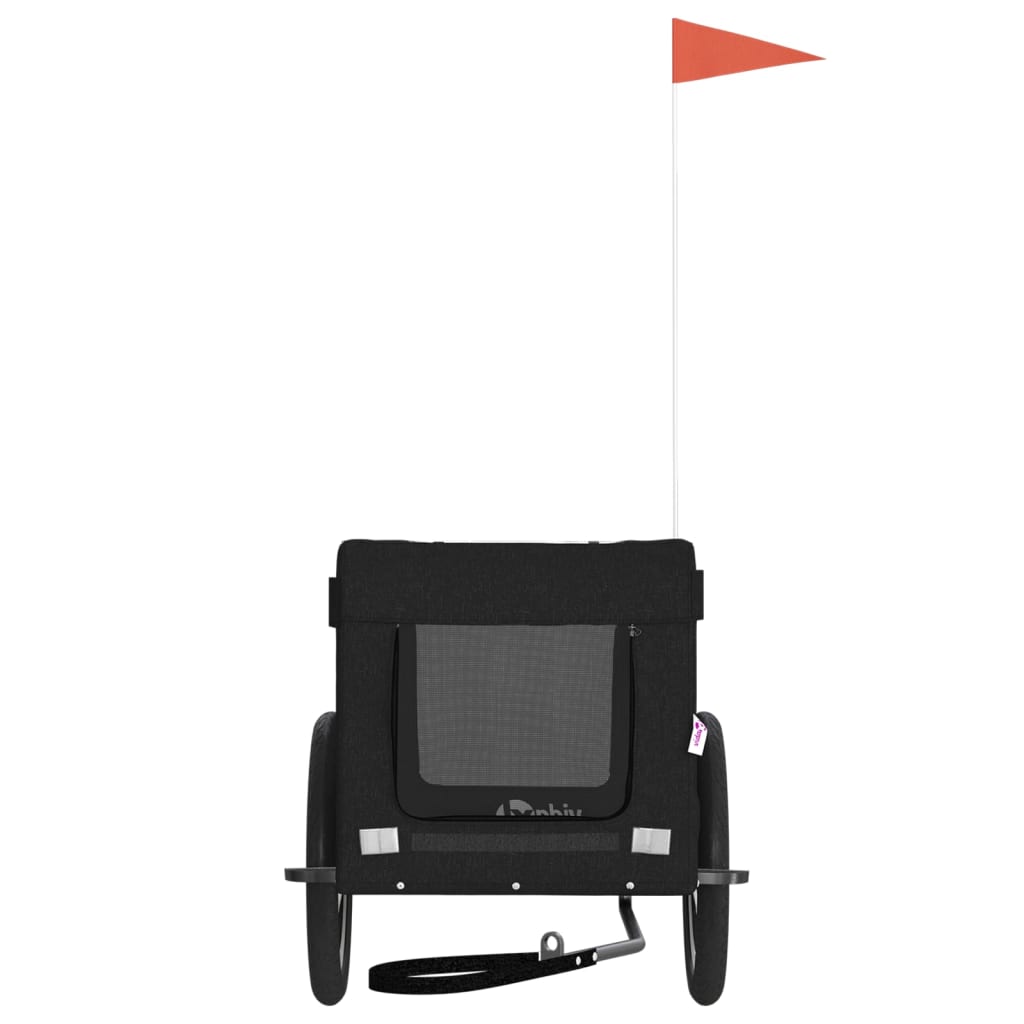 Hondenfietstrailer oxford stof en ijzer zwart is nu te koop bij PeponiXL, paradijselijk wonen!