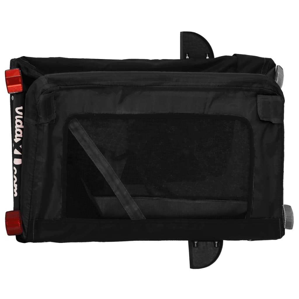 Hondenfietstrailer oxford stof en ijzer zwart is nu te koop bij PeponiXL, paradijselijk wonen!